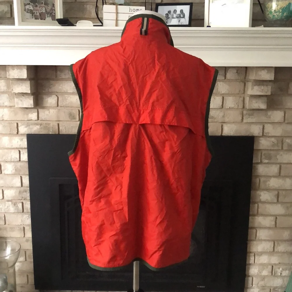 Men’s Gap Orange & Green Multi Zipper Utility Vest size XL